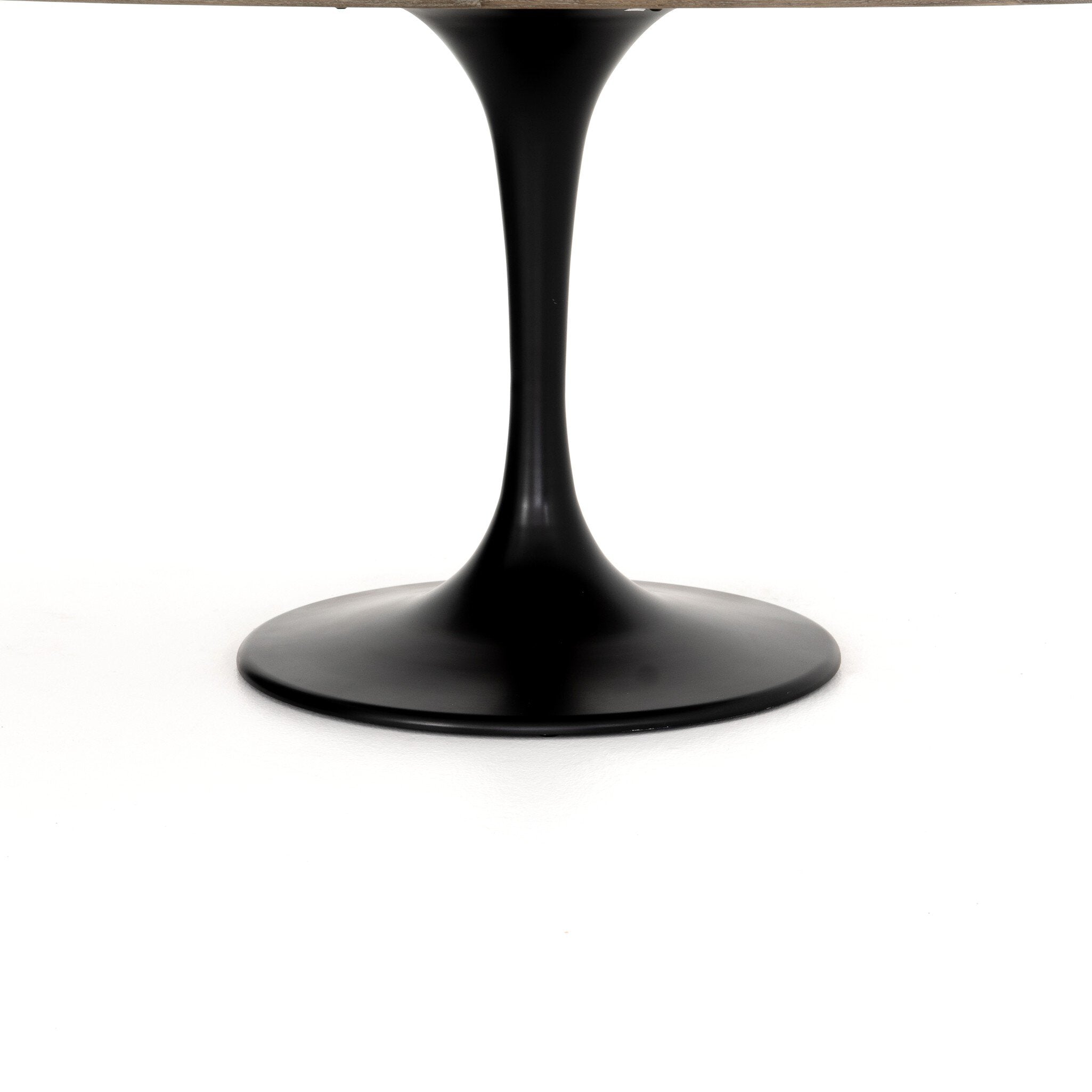 Four Hands Powell Dining Table — White Marble-Weathered Ash-Dark Rustic Black