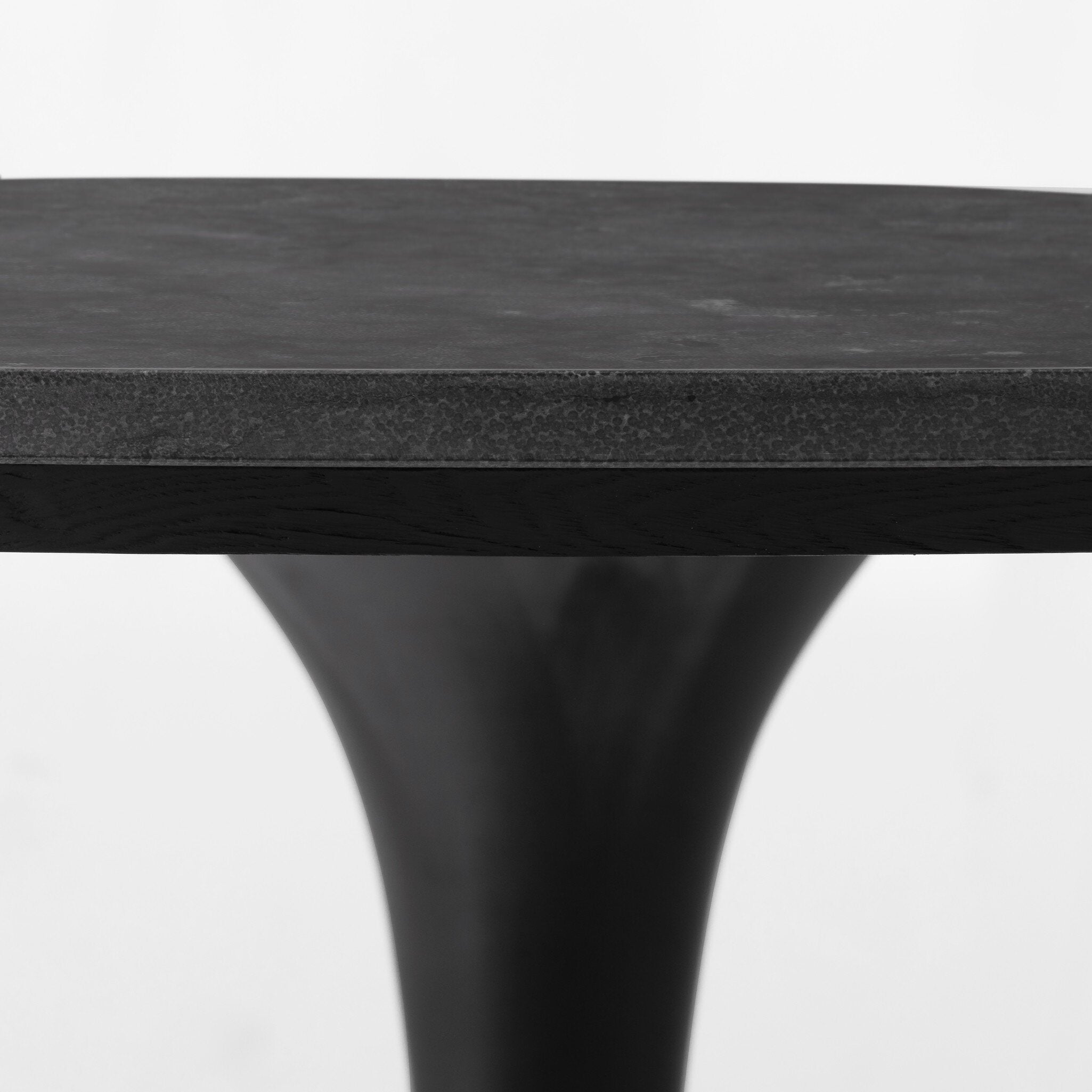 Four Hands Powell Dining Table — Bluestone-Ebony-Dark Rustic Black
