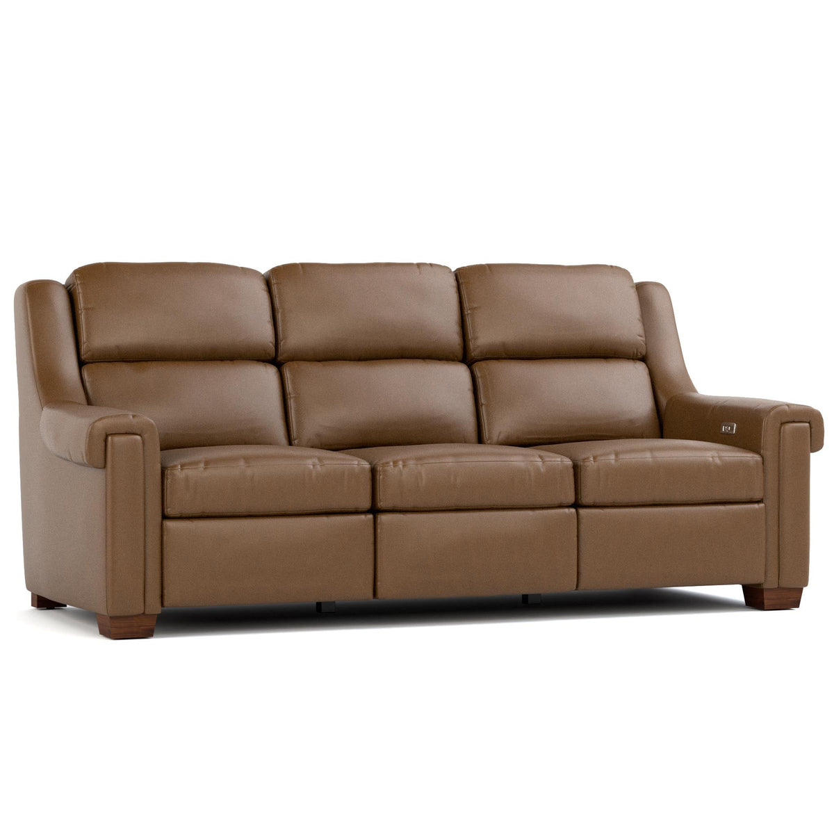 Stickley Chester Power Motion Collection — Sofa, Sorrento Walnut, angle
