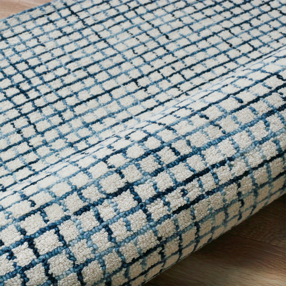 LR Home Criss Cross Rug — Navy / Ivory