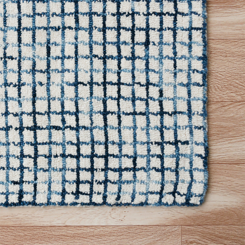 LR Home Criss Cross Rug — Navy / Ivory