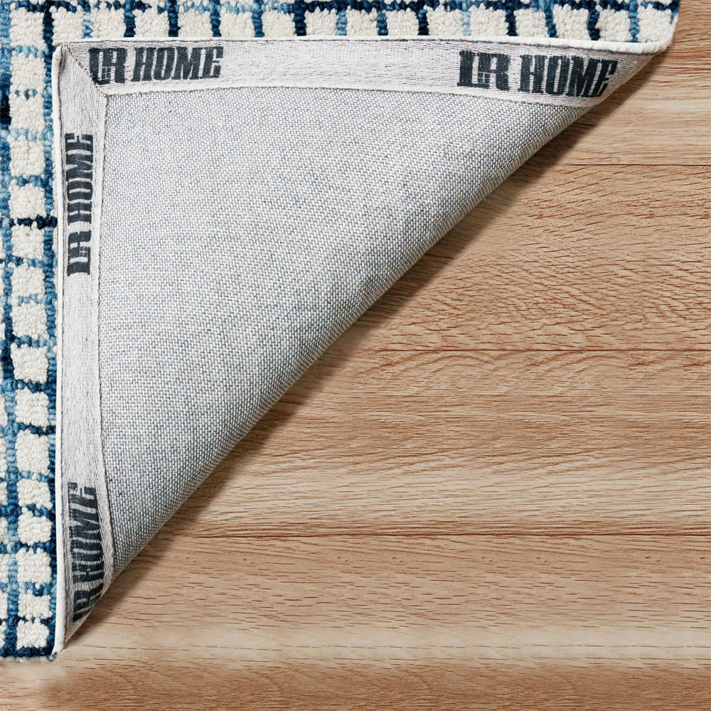 LR Home Criss Cross Rug — Navy / Ivory