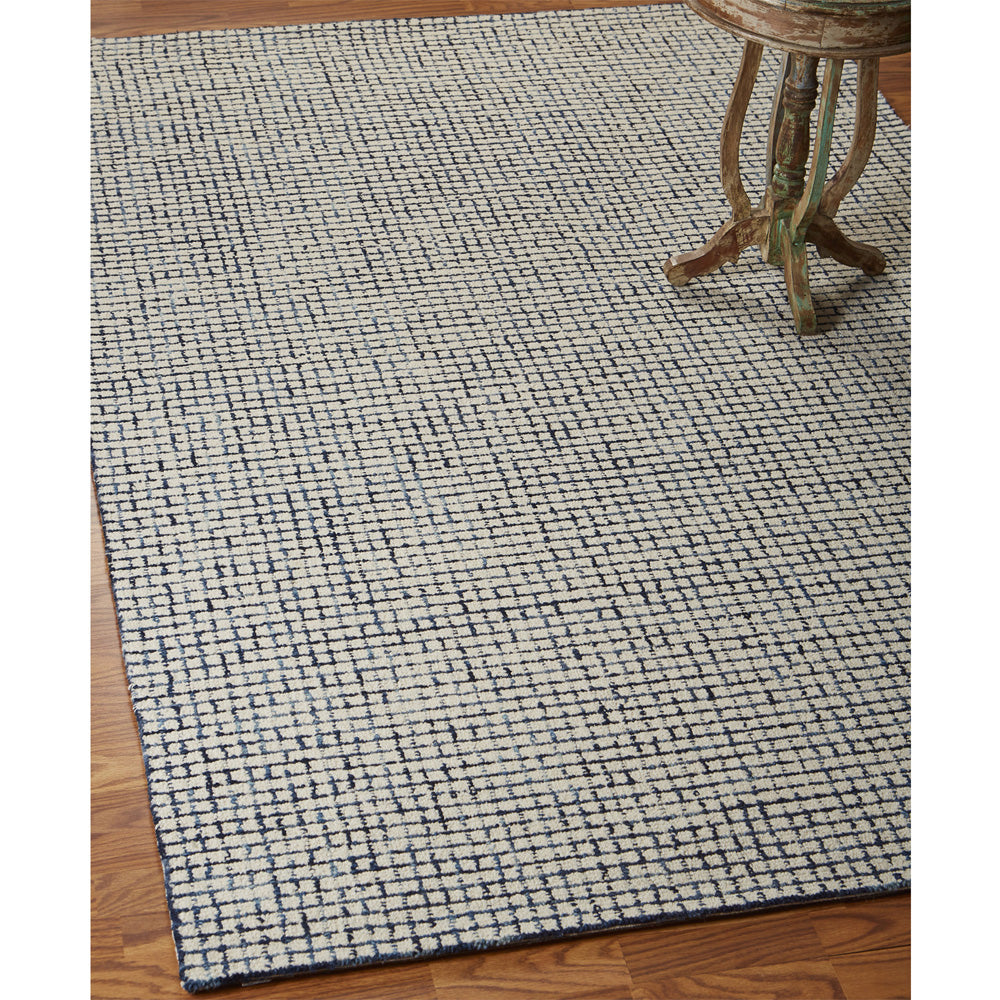 LR Home Criss Cross Rug — Navy / Ivory