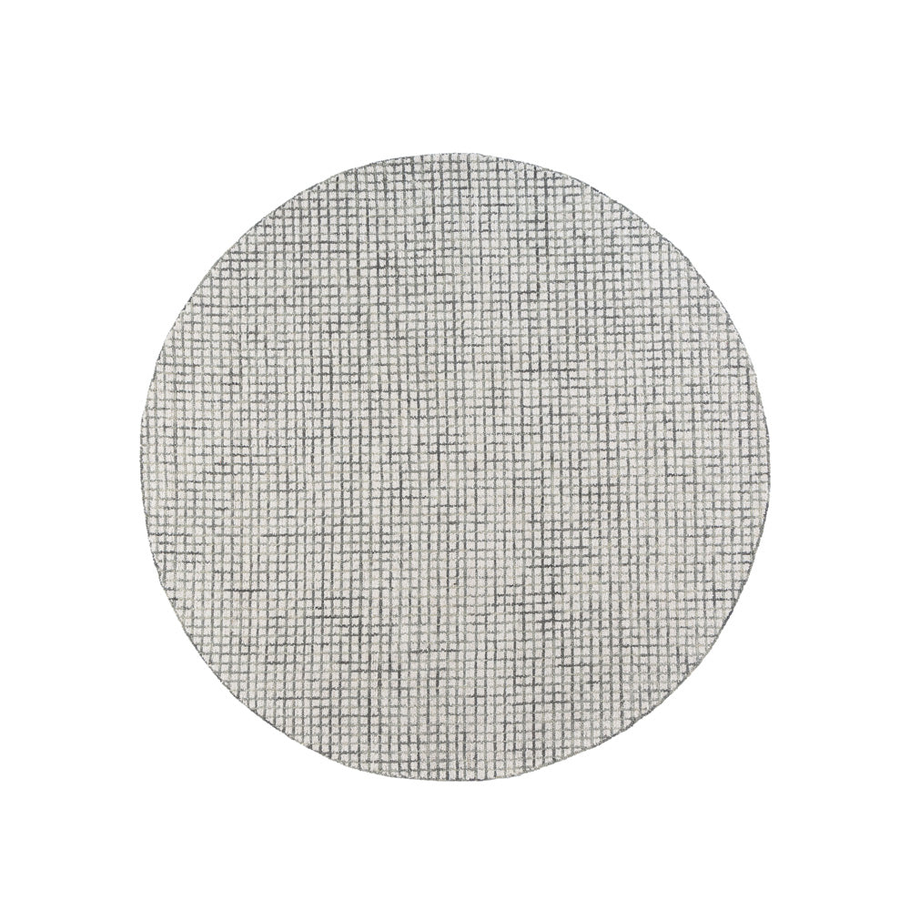 LR Home Criss Cross Rug — Silver / Ivory