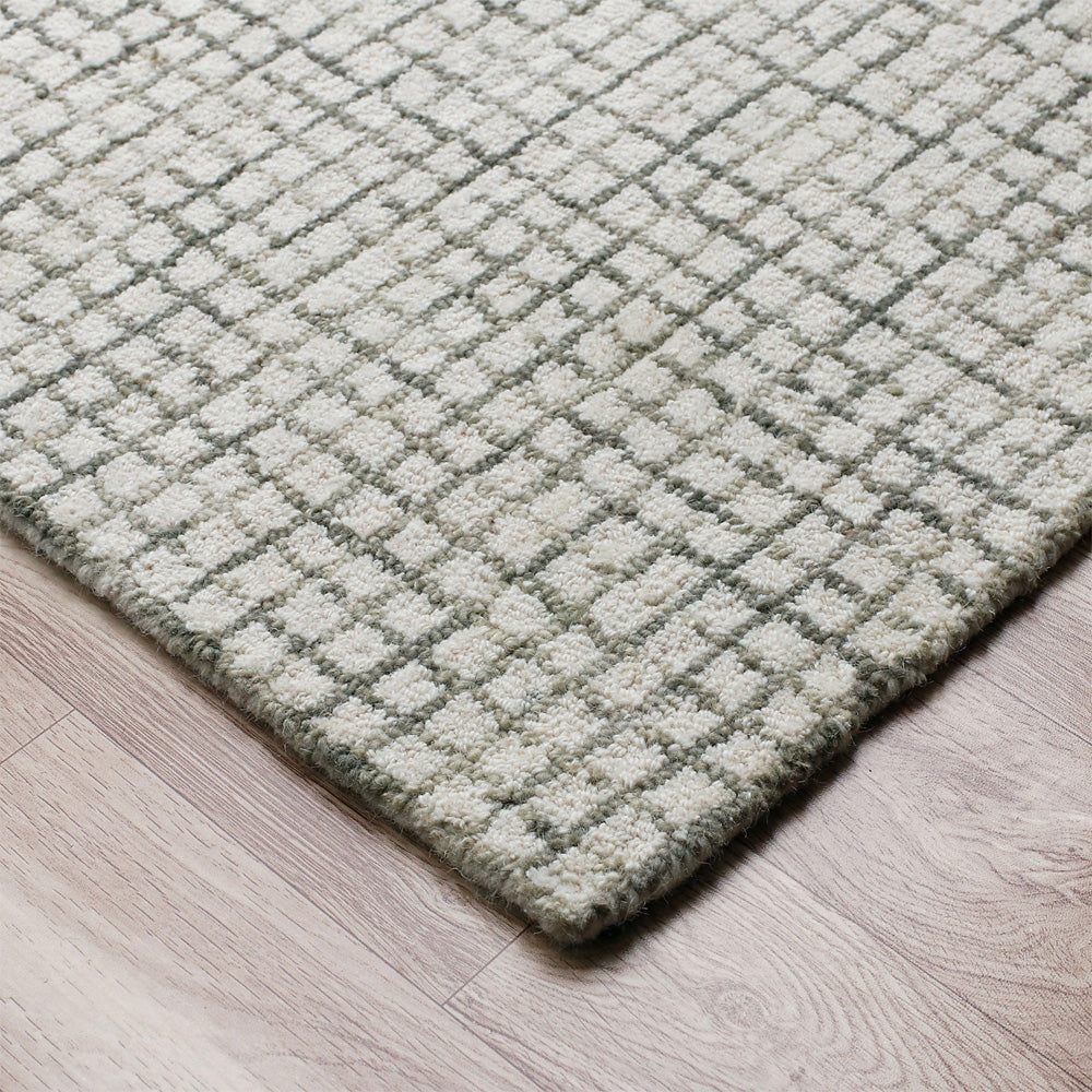 LR Home Criss Cross Rug — Silver / Ivory