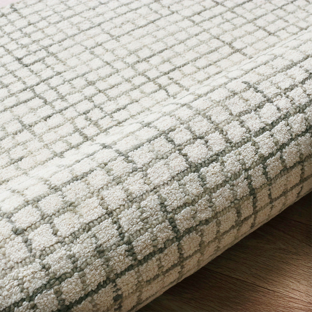 LR Home Criss Cross Rug — Silver / Ivory