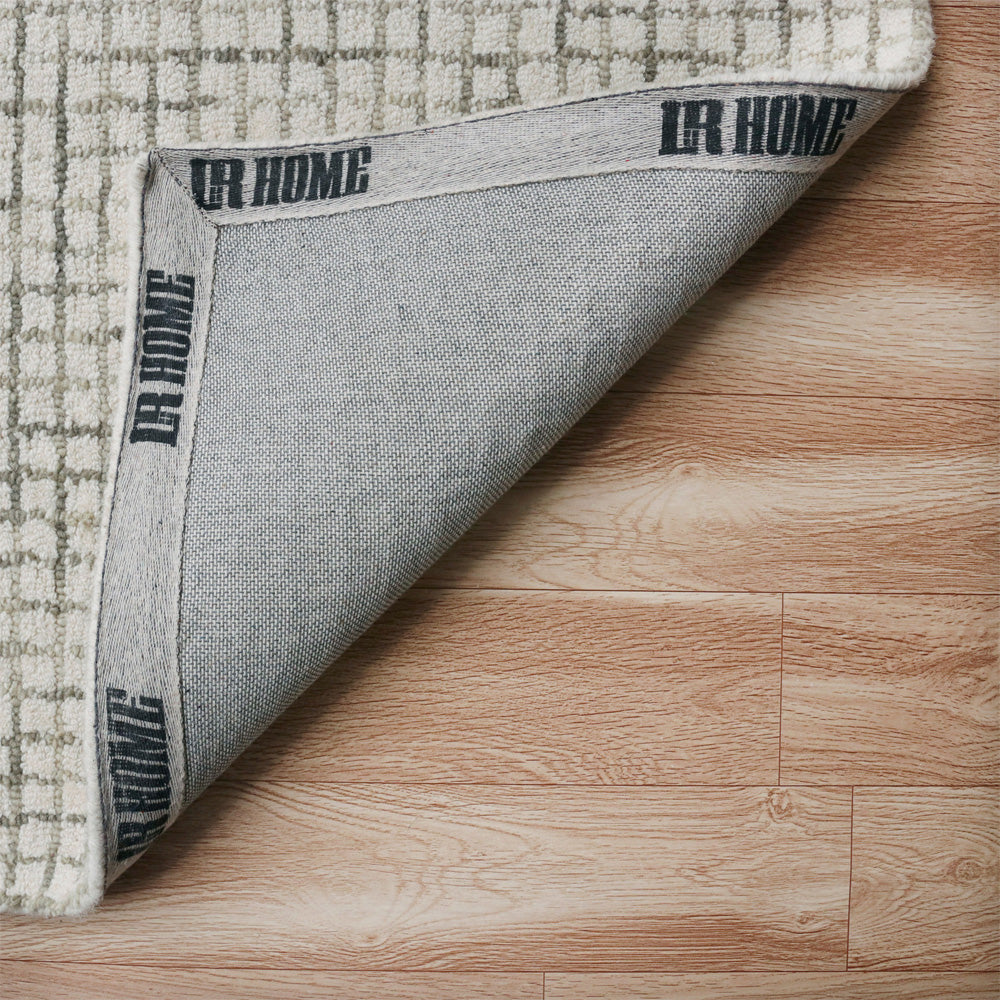 LR Home Criss Cross Rug — Silver / Ivory