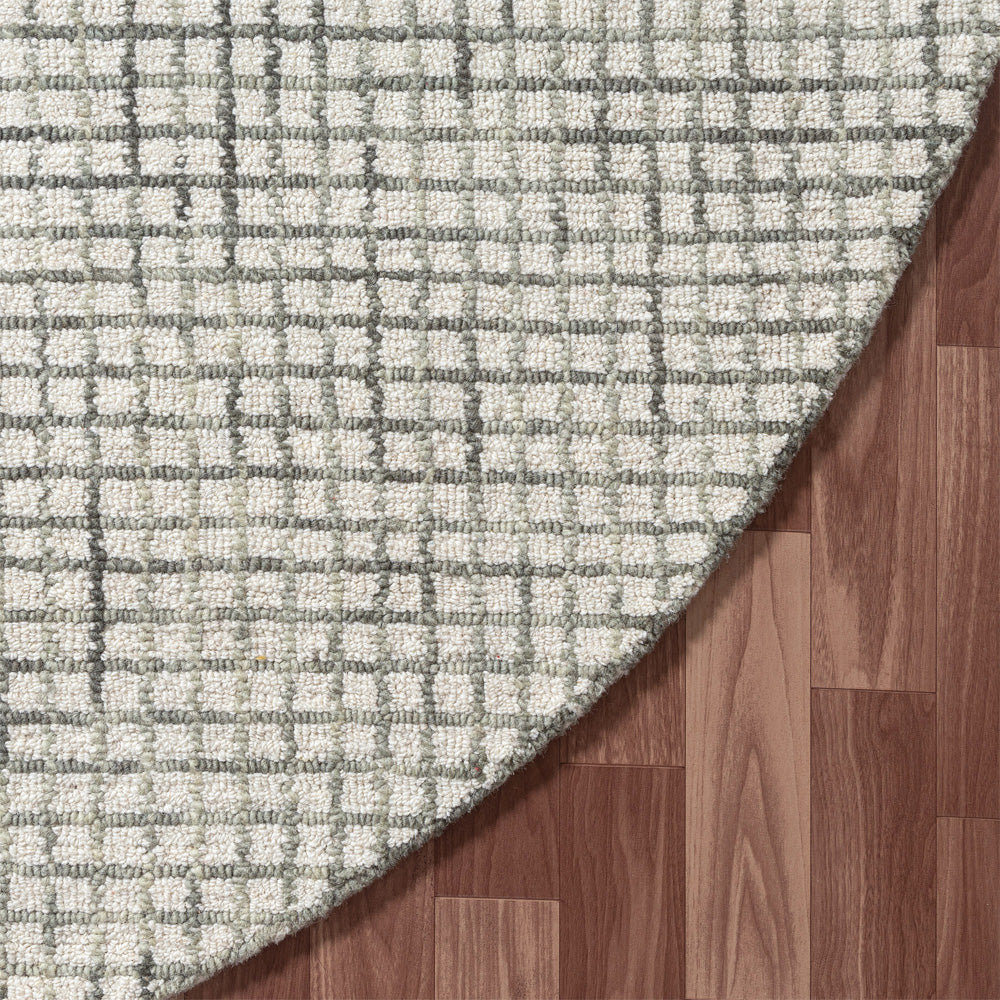 LR Home Criss Cross Rug — Silver / Ivory