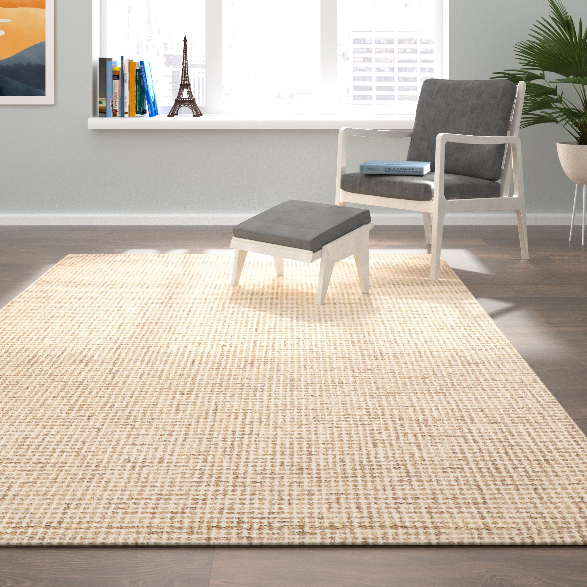 LR Home Criss Cross Rug — Beige