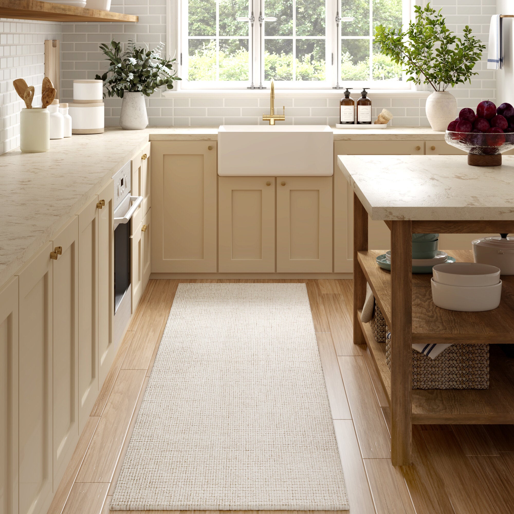 LR Home Criss Cross Rug — Beige