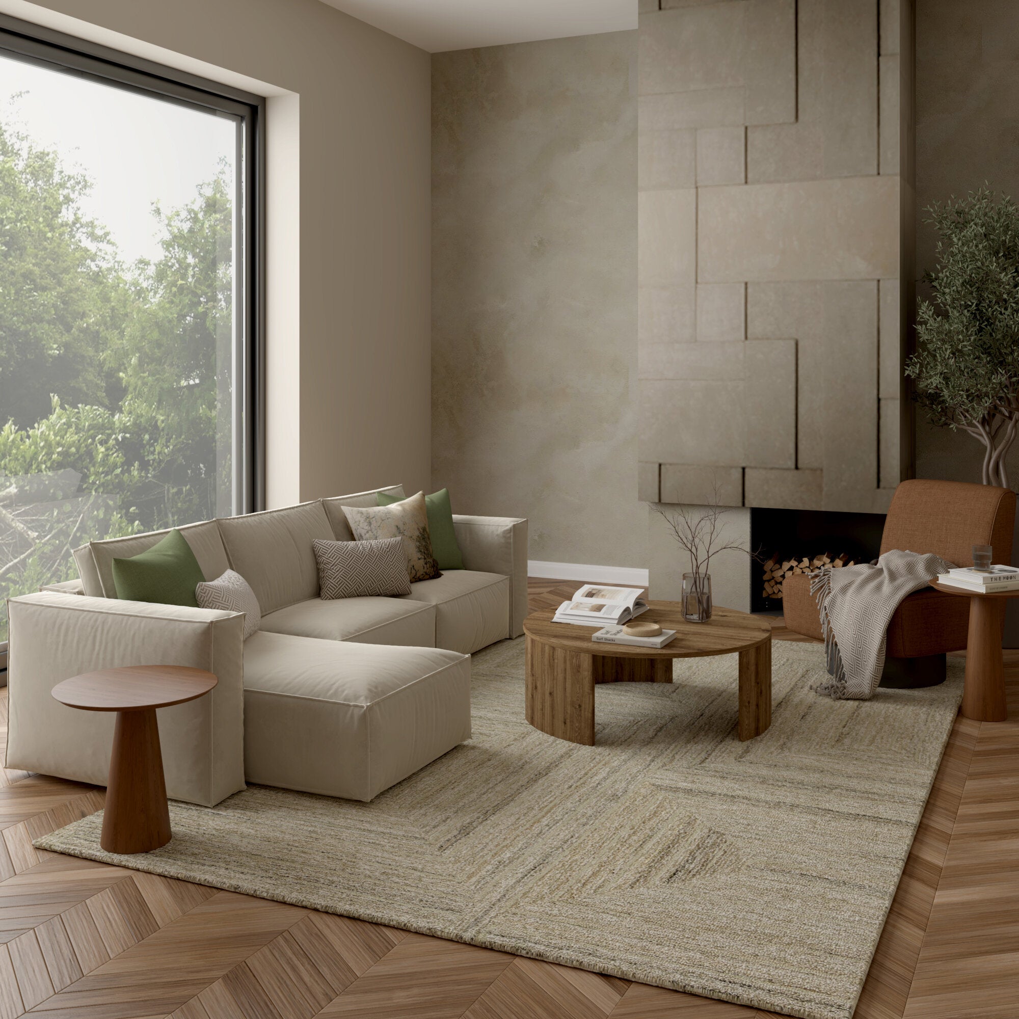 LR Home Dome Rug — Seafoam / Beige