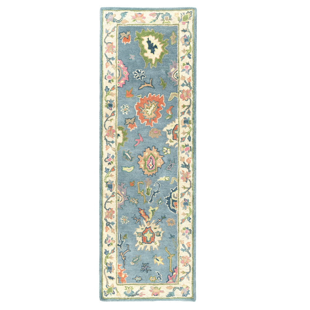 LR Home Elize Rug — Blue / Ivory