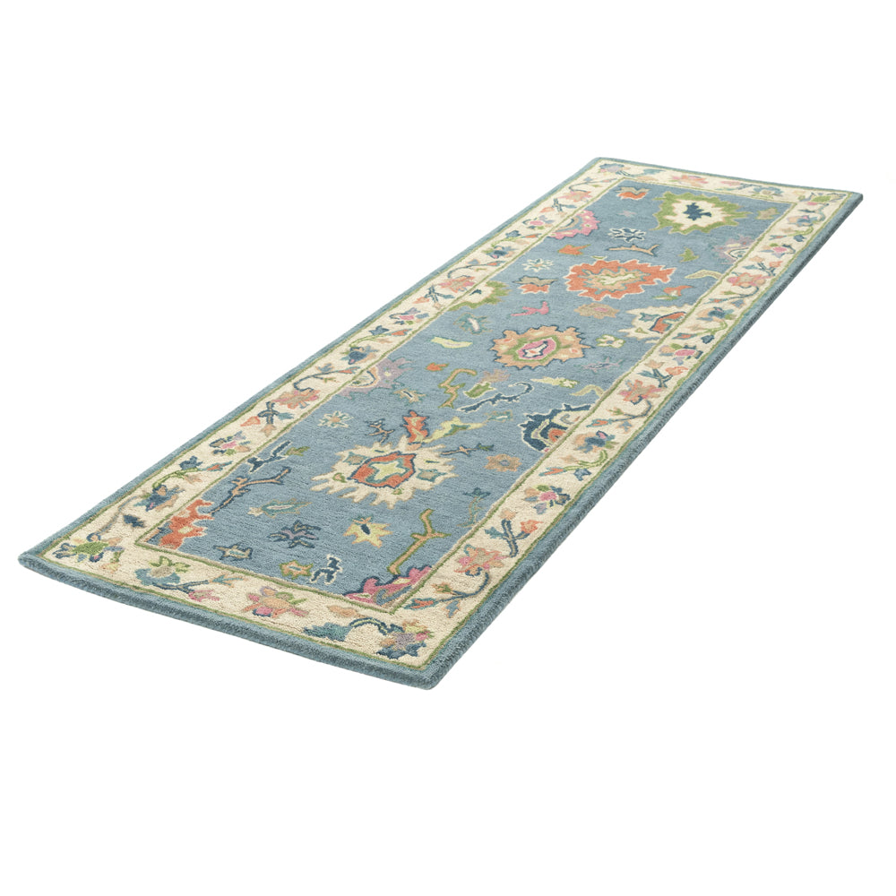 LR Home Elize Rug — Blue / Ivory