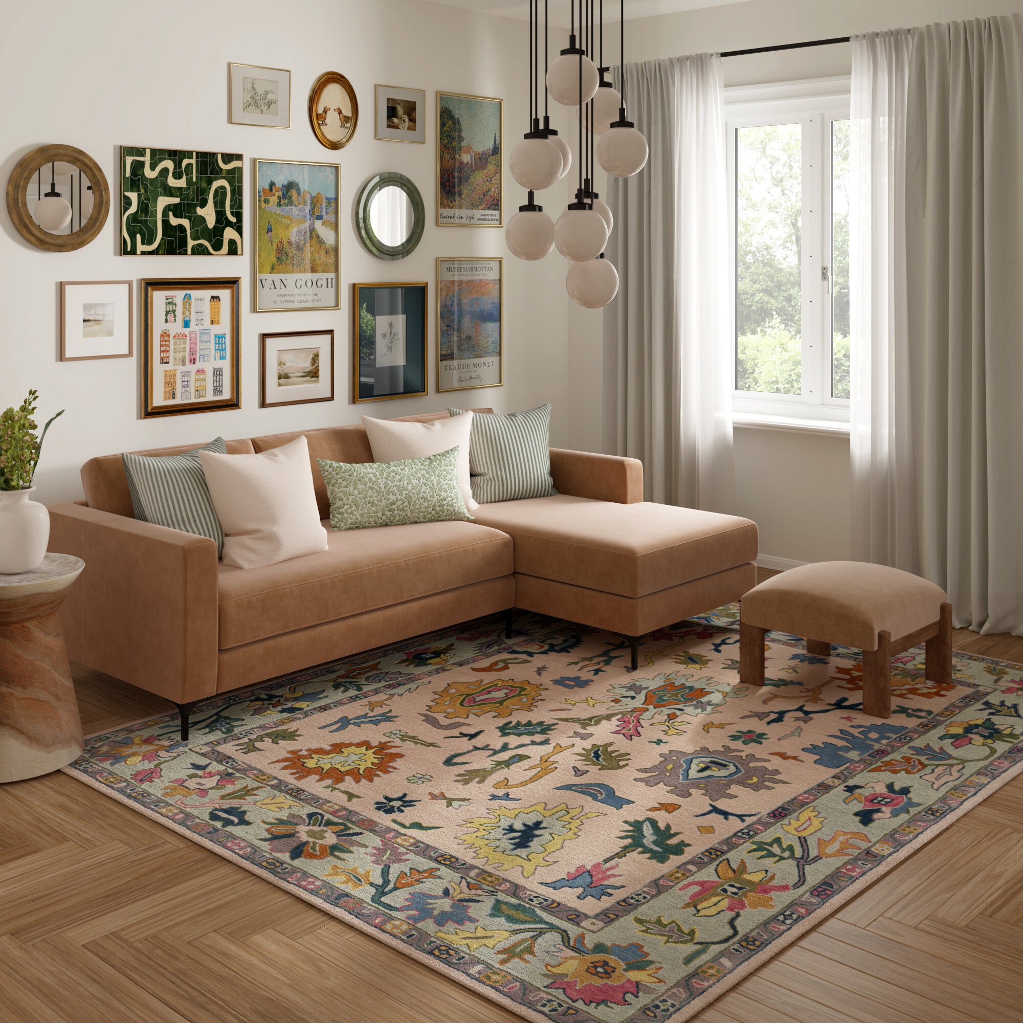 LR Home Elize Rug — PINK / MULTI