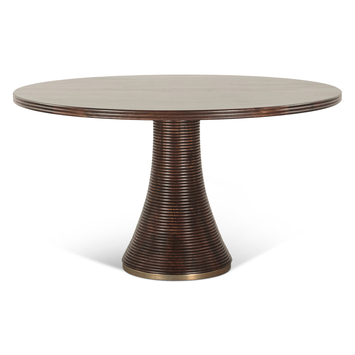 Home Trends & Design Bijou 54" Round Dining Table — Dark Sienna
