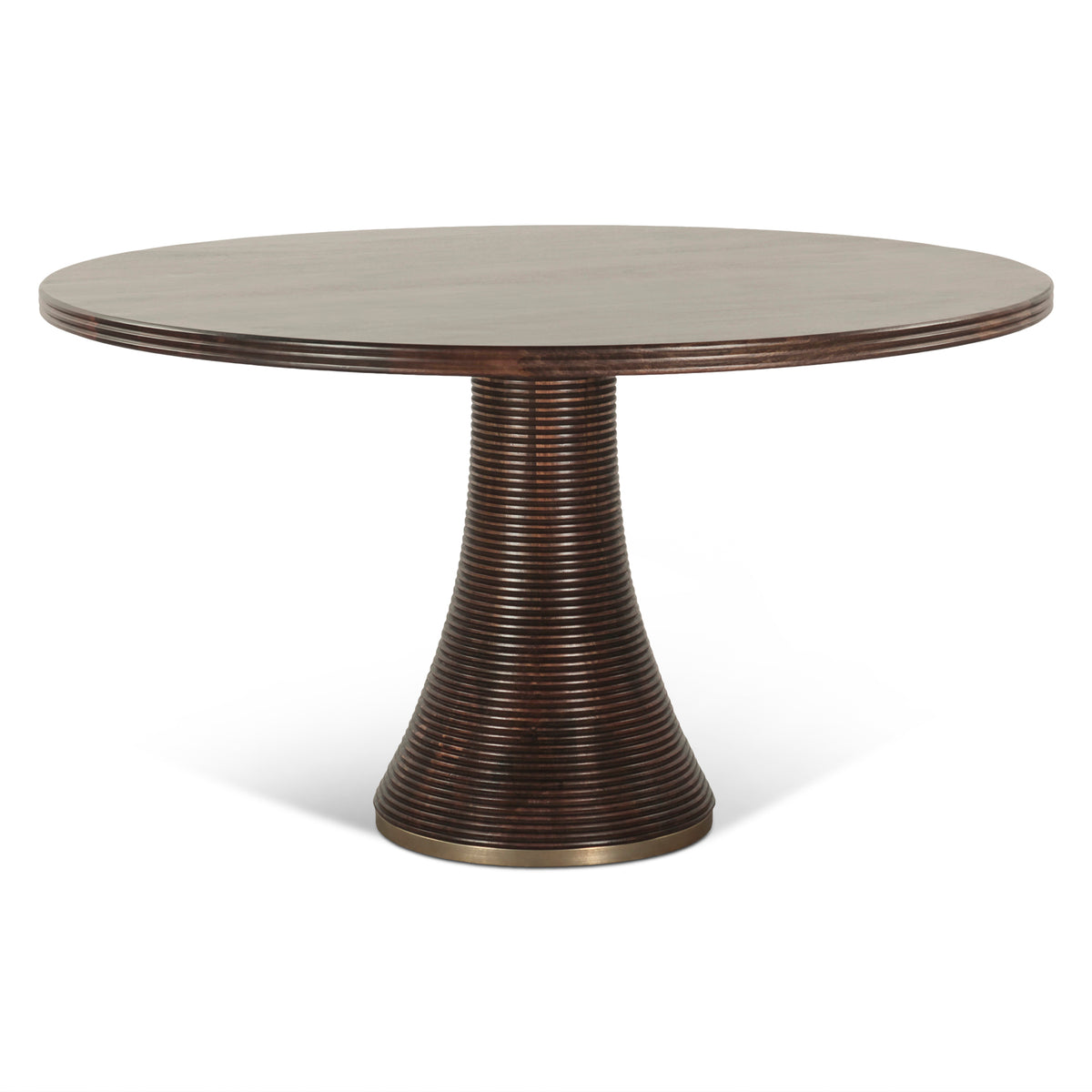 Home Trends & Design Bijou 54" Round Dining Table — Dark Sienna