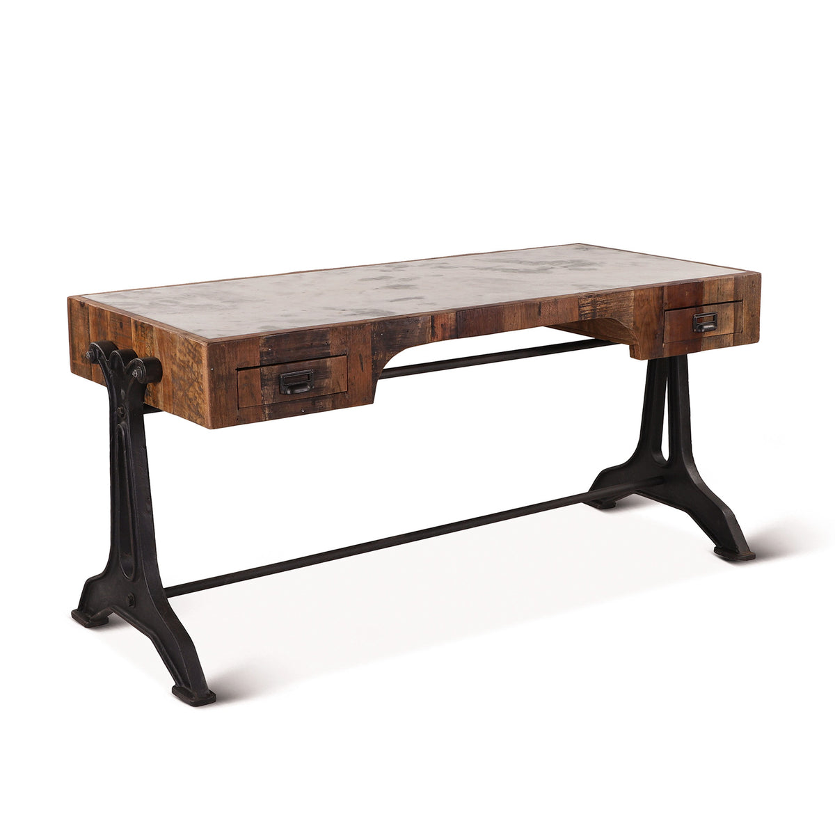 Home Trends Direct Bowery 63" Marble Office Desk — Natural