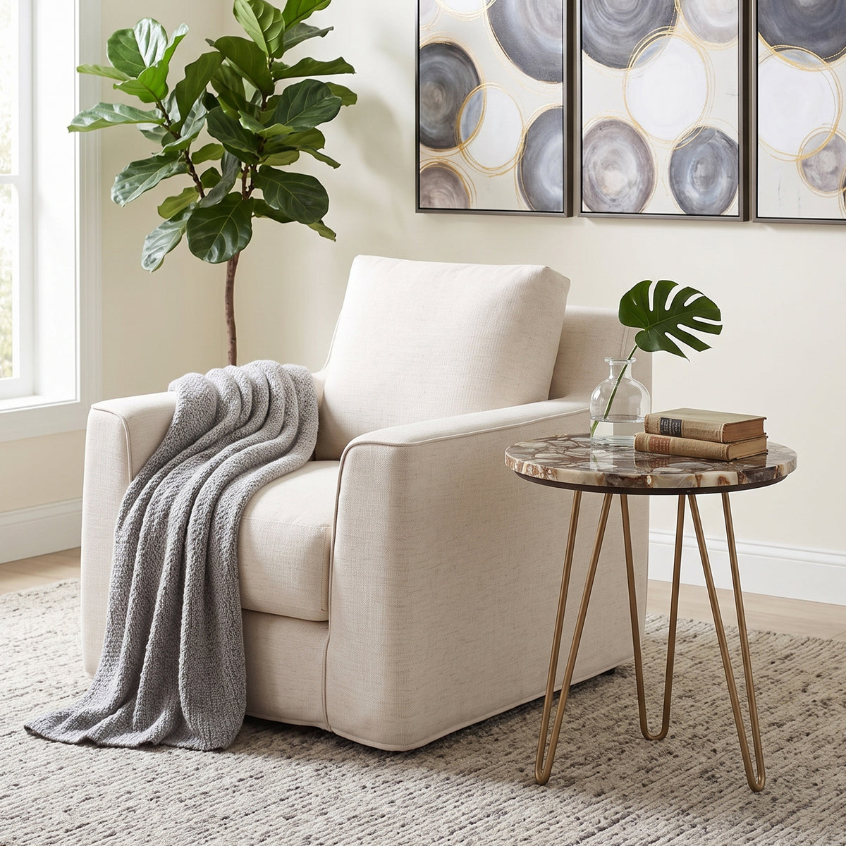 Home Trends Direct Calico 17" Side Table