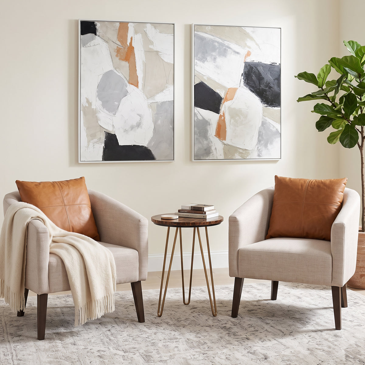Home Trends Direct Calico 17" Side Table