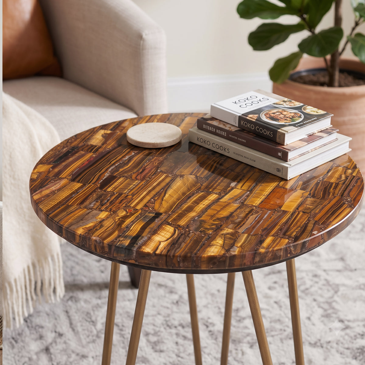 Home Trends Direct Calico 17" Side Table
