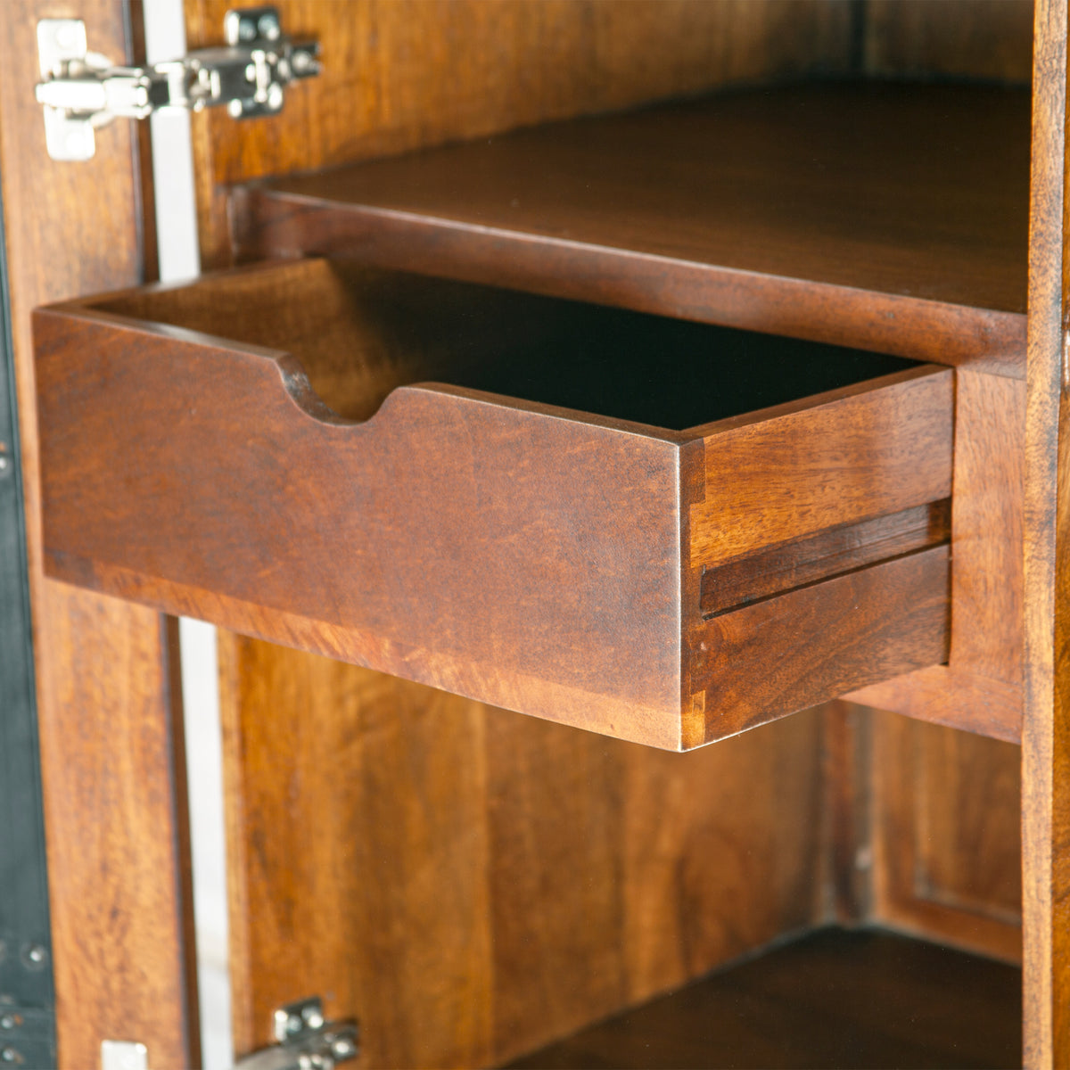 Home Trends Direct Cosmopolitan 39" Bar Cabinet — Honey Brown