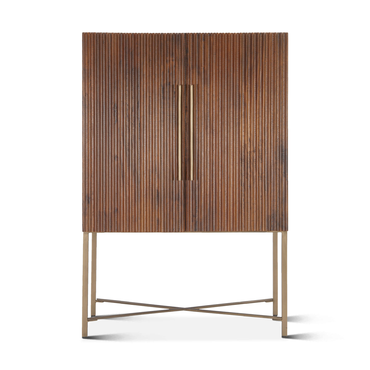 Home Trends Direct Cosmopolitan 39" Bar Cabinet — Honey Brown