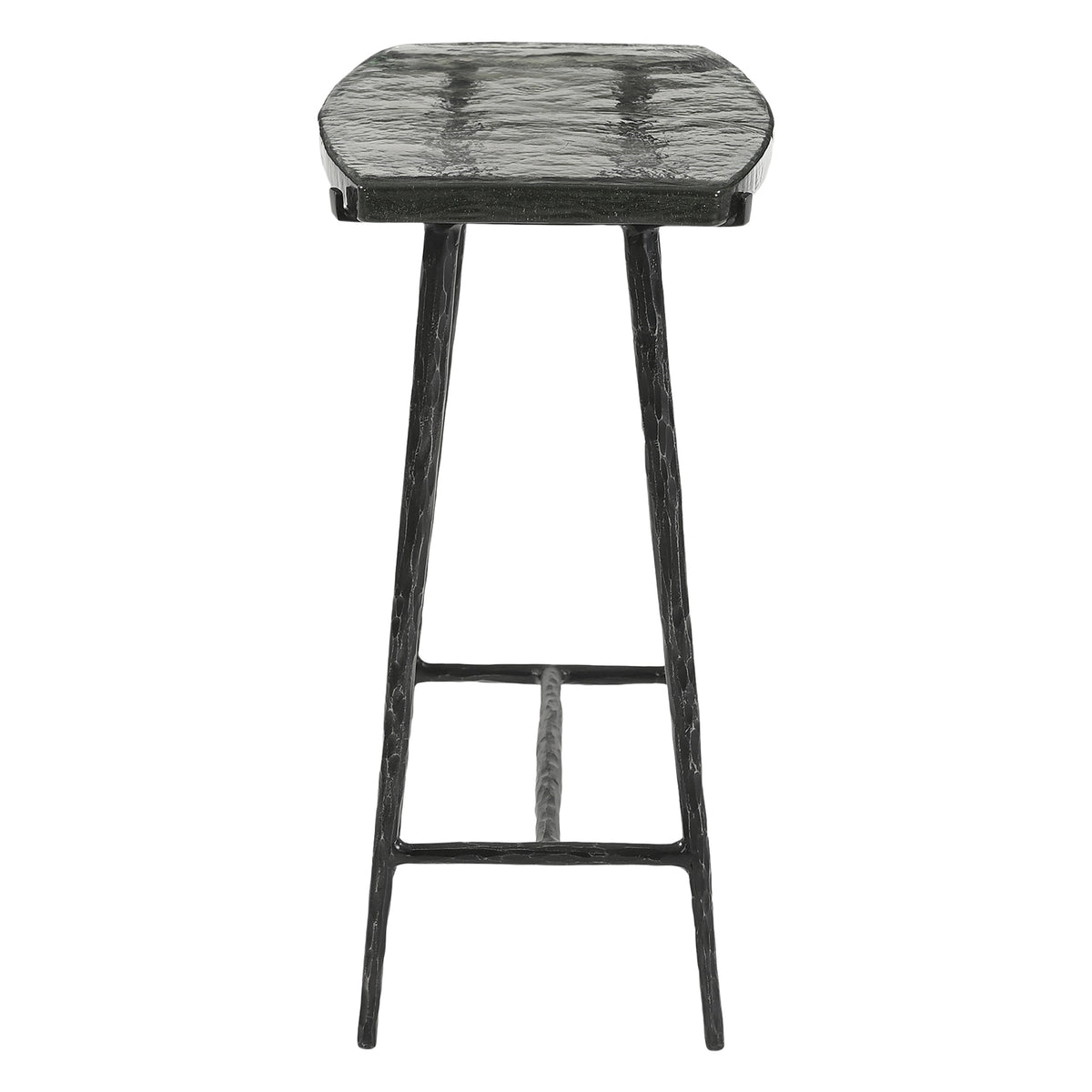 Home Trends Direct Downey 17" Side Table with Glass Top — Natural