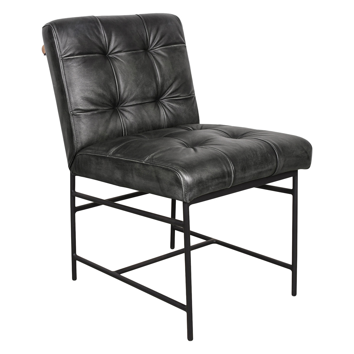 Home Trends Direct Essex Stockton 19" Dining Chair — Weathered Black Leather