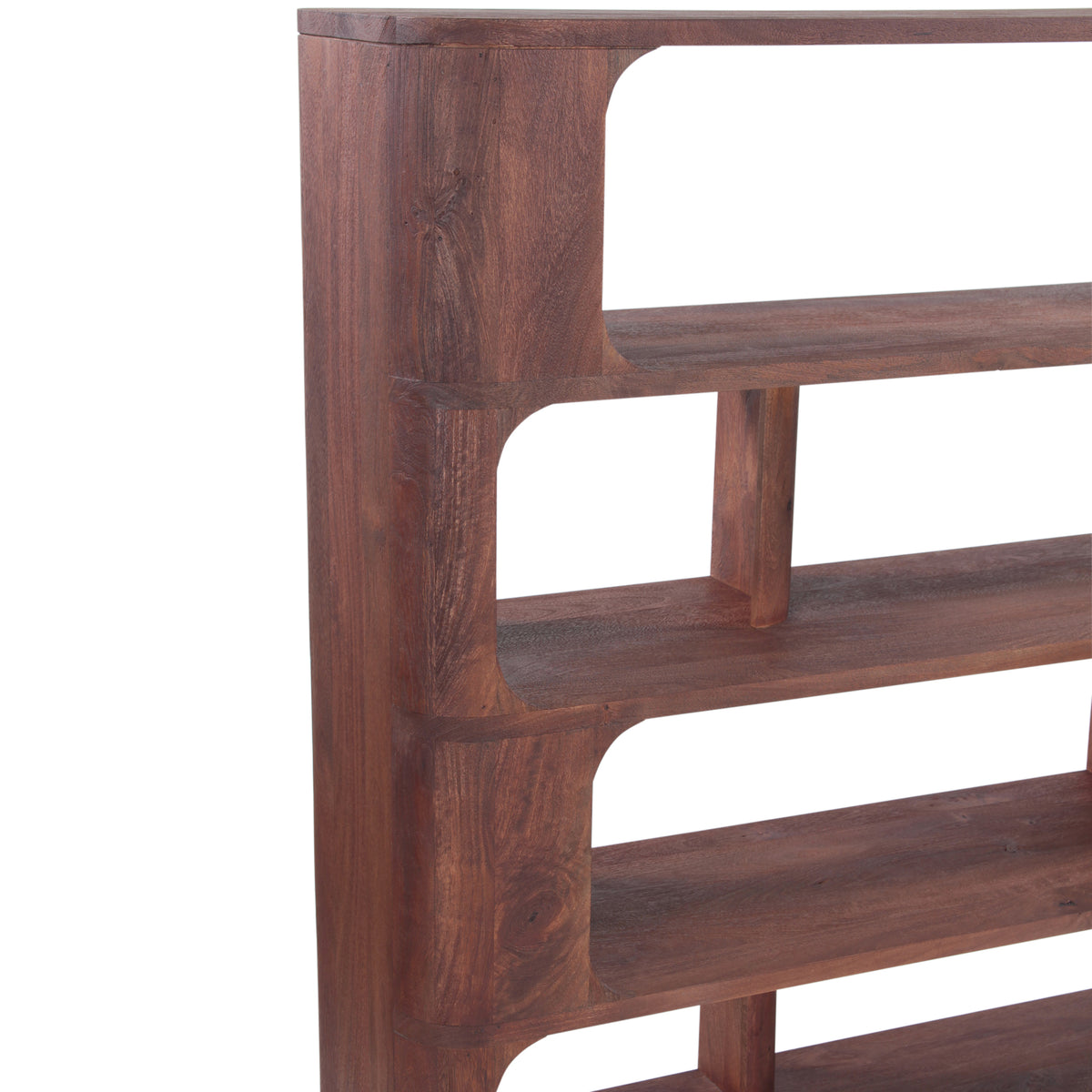 Home Trends Direct Henderson 67" Wide Bookshelf — Pecan Brown Sandblasted
