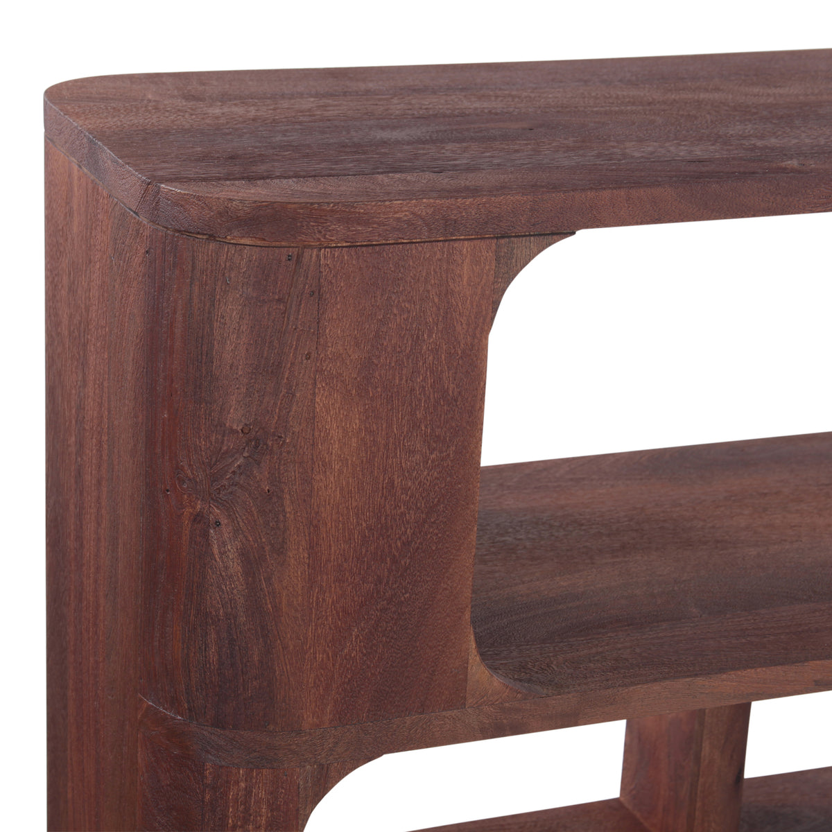 Home Trends Direct Henderson 67" Wide Bookshelf — Pecan Brown Sandblasted