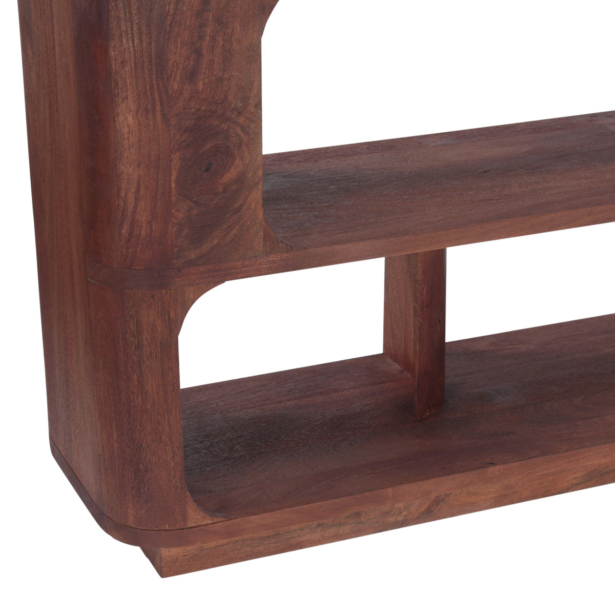 Home Trends Direct Henderson 67" Wide Bookshelf — Pecan Brown Sandblasted