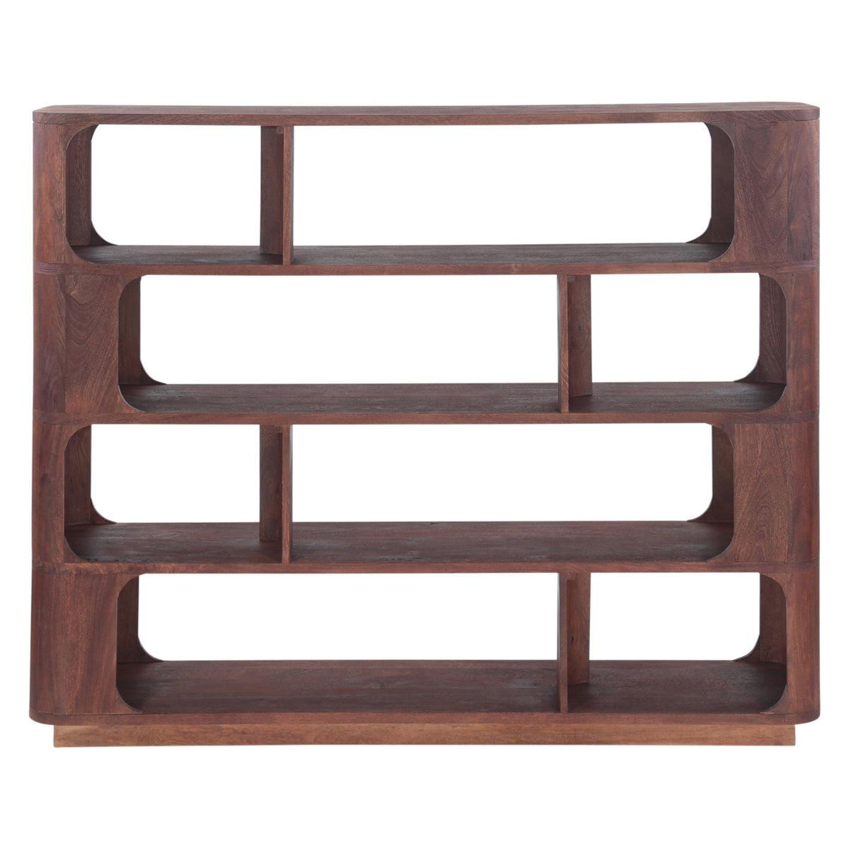 Home Trends Direct Henderson 67" Wide Bookshelf — Pecan Brown Sandblasted