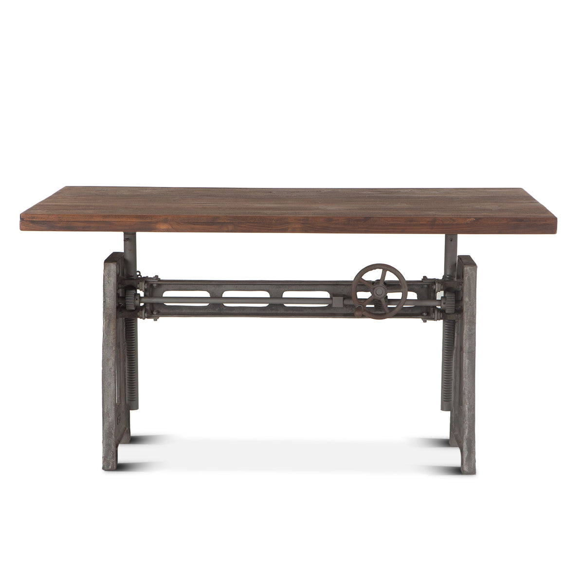 Home Trends Direct Industrial Loft 60" Adjustable Crank Office Desk — Weathered Teak
