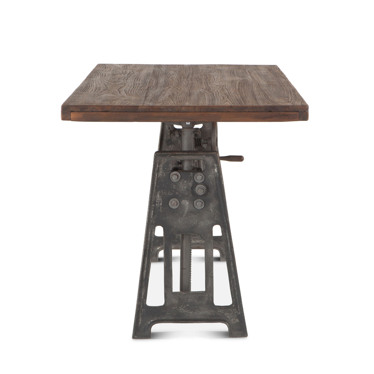 Home Trends Direct Industrial Loft 60" Adjustable Crank Office Desk — Weathered Teak