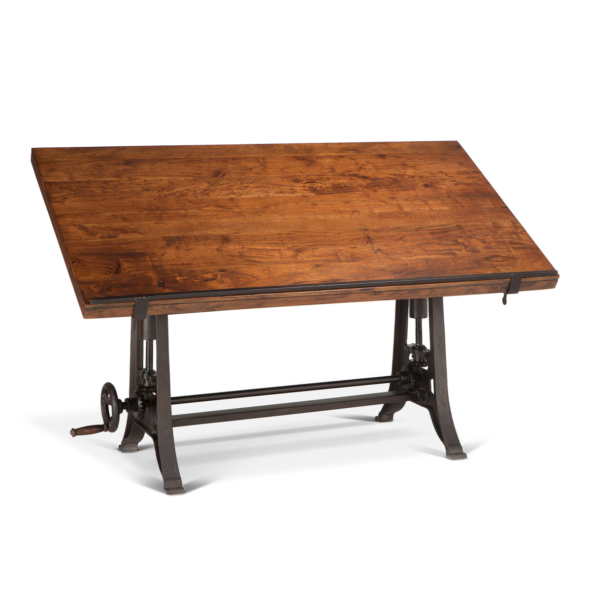 Home Trends Direct Industrial Loft 62" Adjustable Drafting Desk — Walnut
