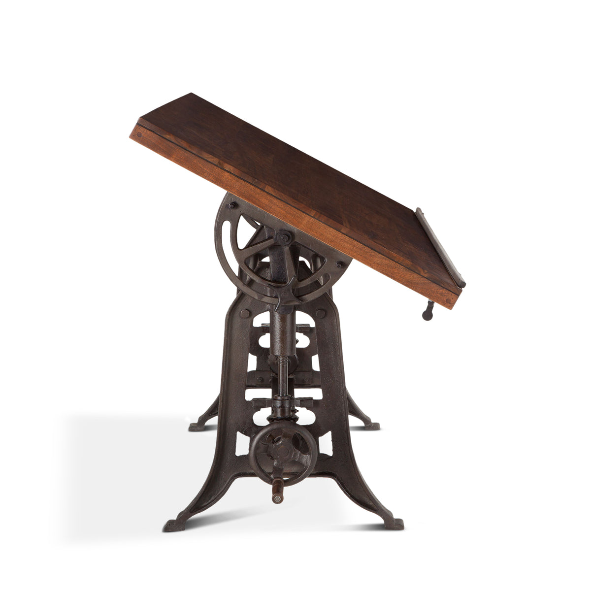 Home Trends Direct Industrial Loft 62" Adjustable Drafting Desk — Walnut