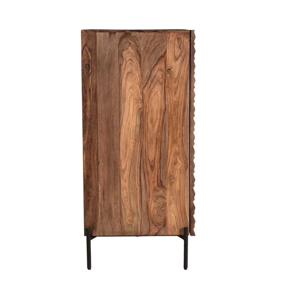 Home Trends Direct Miles 39" Bar Cabinet — Carved Brownstone