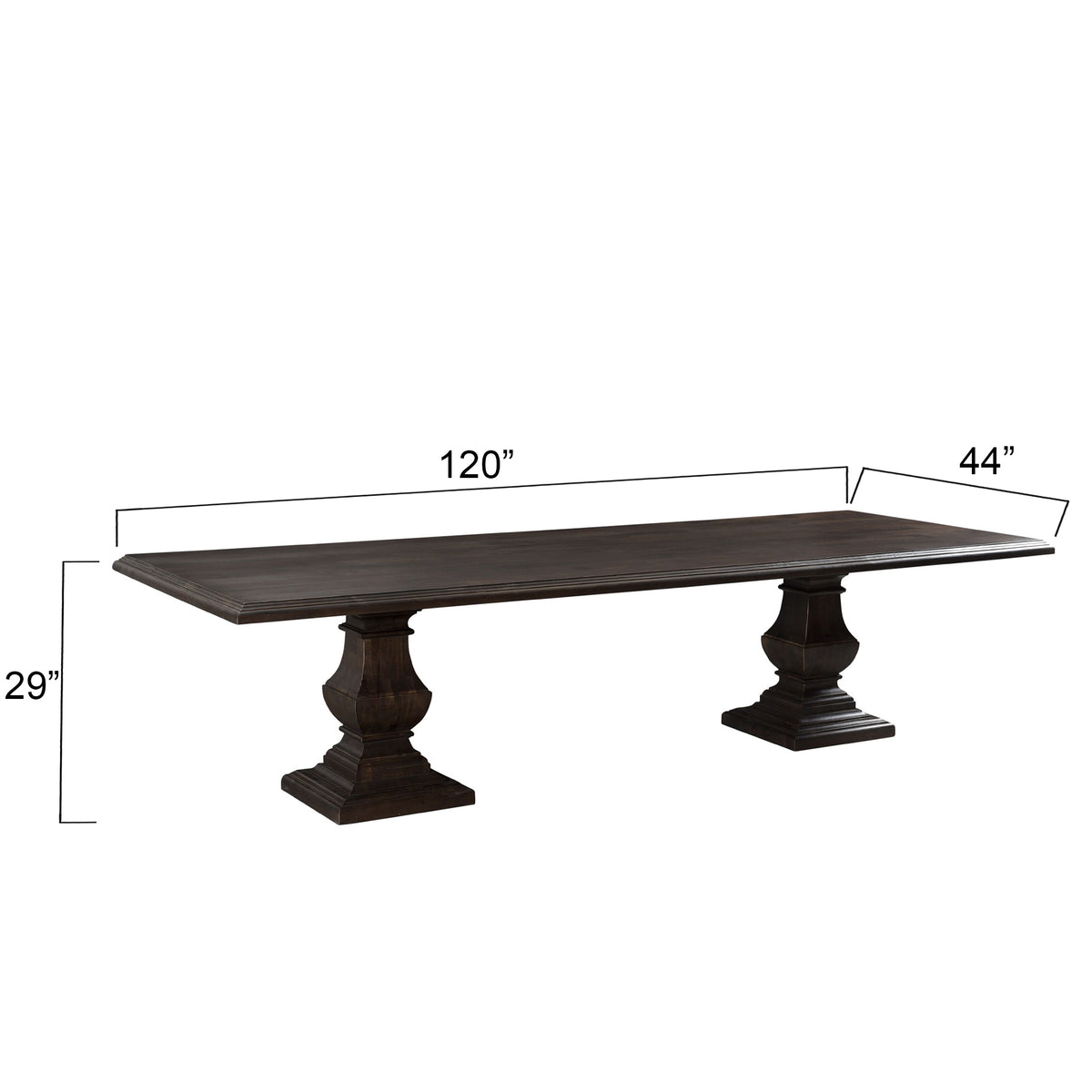 Home Trends & Design Nimes Dining Table — Vintage Brown