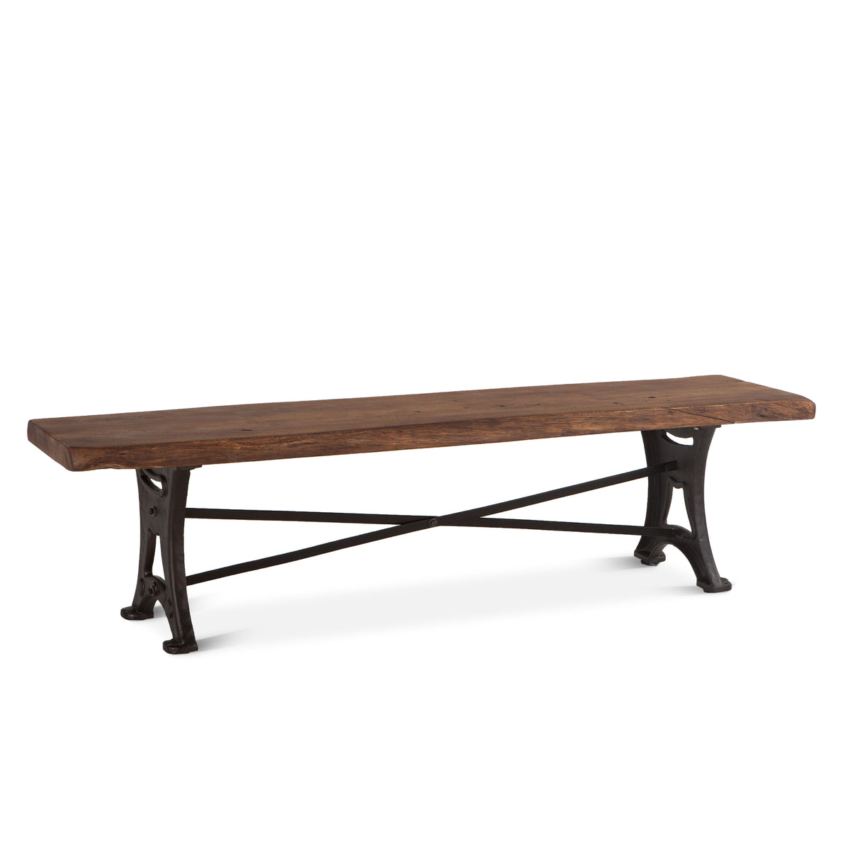 Home Trends & Design Organic Forge 70" Bench — Raw Walnut