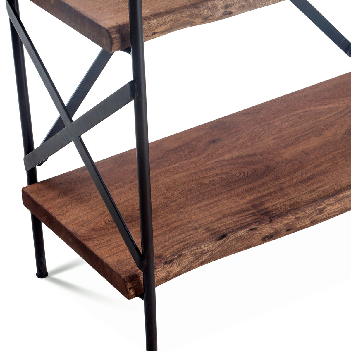 Home Trends & Design Organic Forge 34" Tall Bookshelf — Raw Walnut
