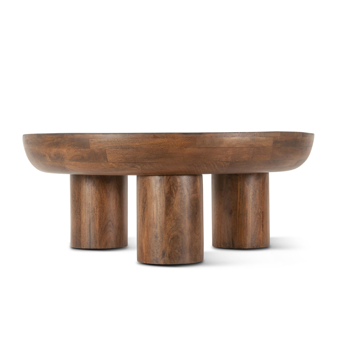 Home Trends & Design Palermo 39" Round Coffee Table — Acorn Brown