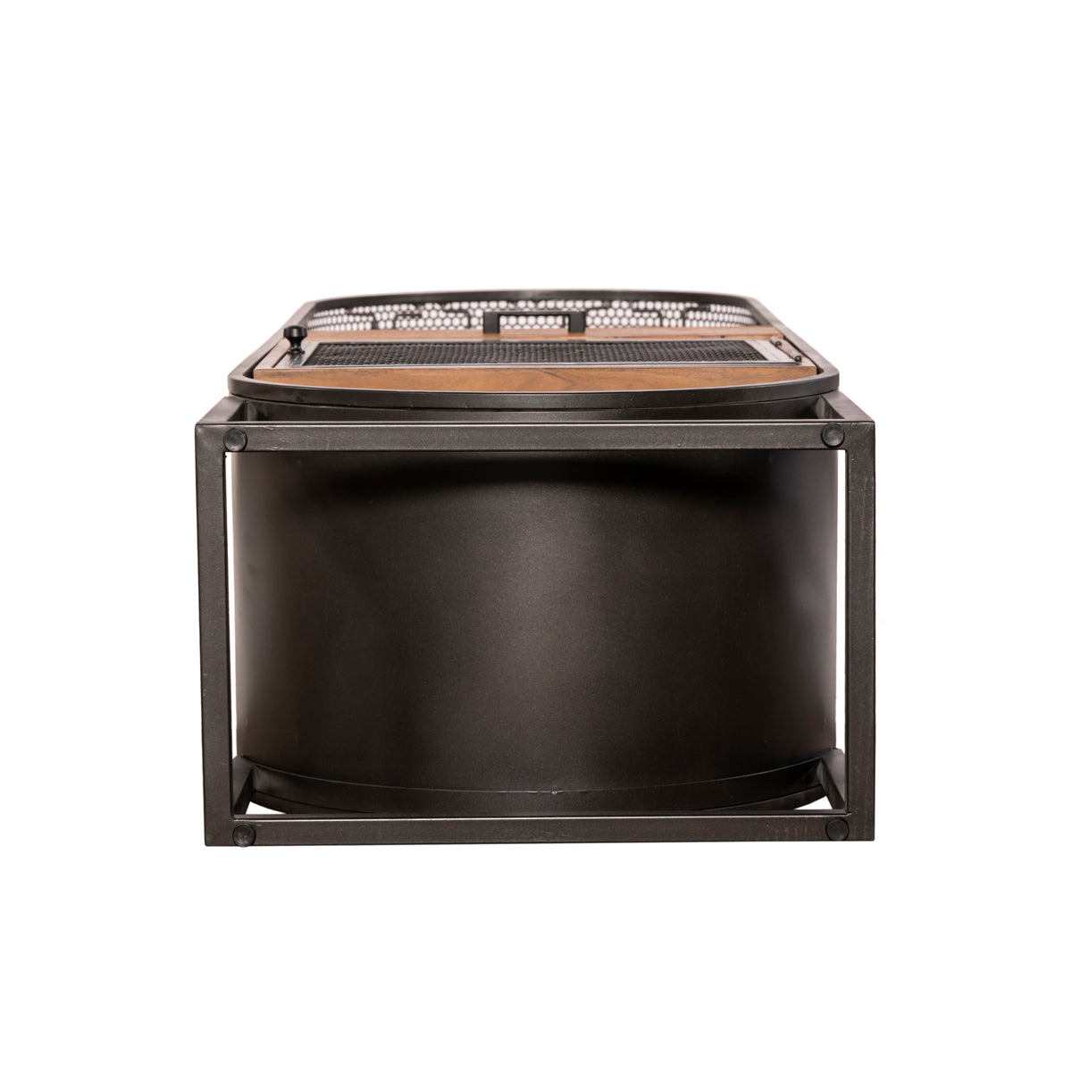 Home Trends Direct Roswell 23" Bar Cabinet — Natural Mango Wood and Iron