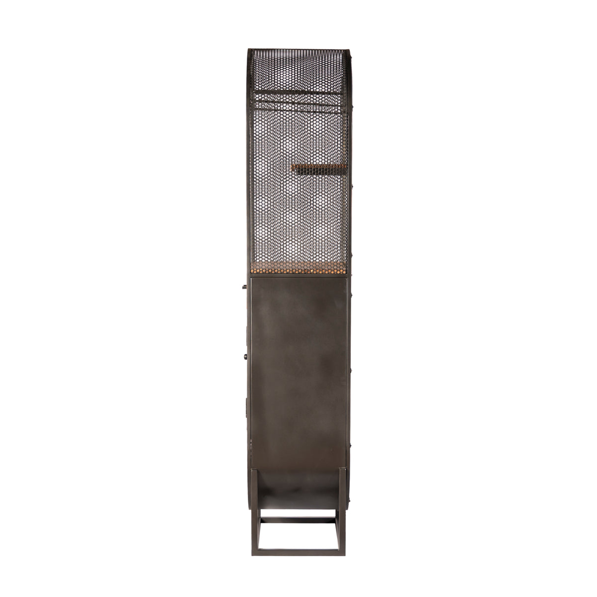 Home Trends Direct Roswell 23" Bar Cabinet — Natural Mango Wood and Iron