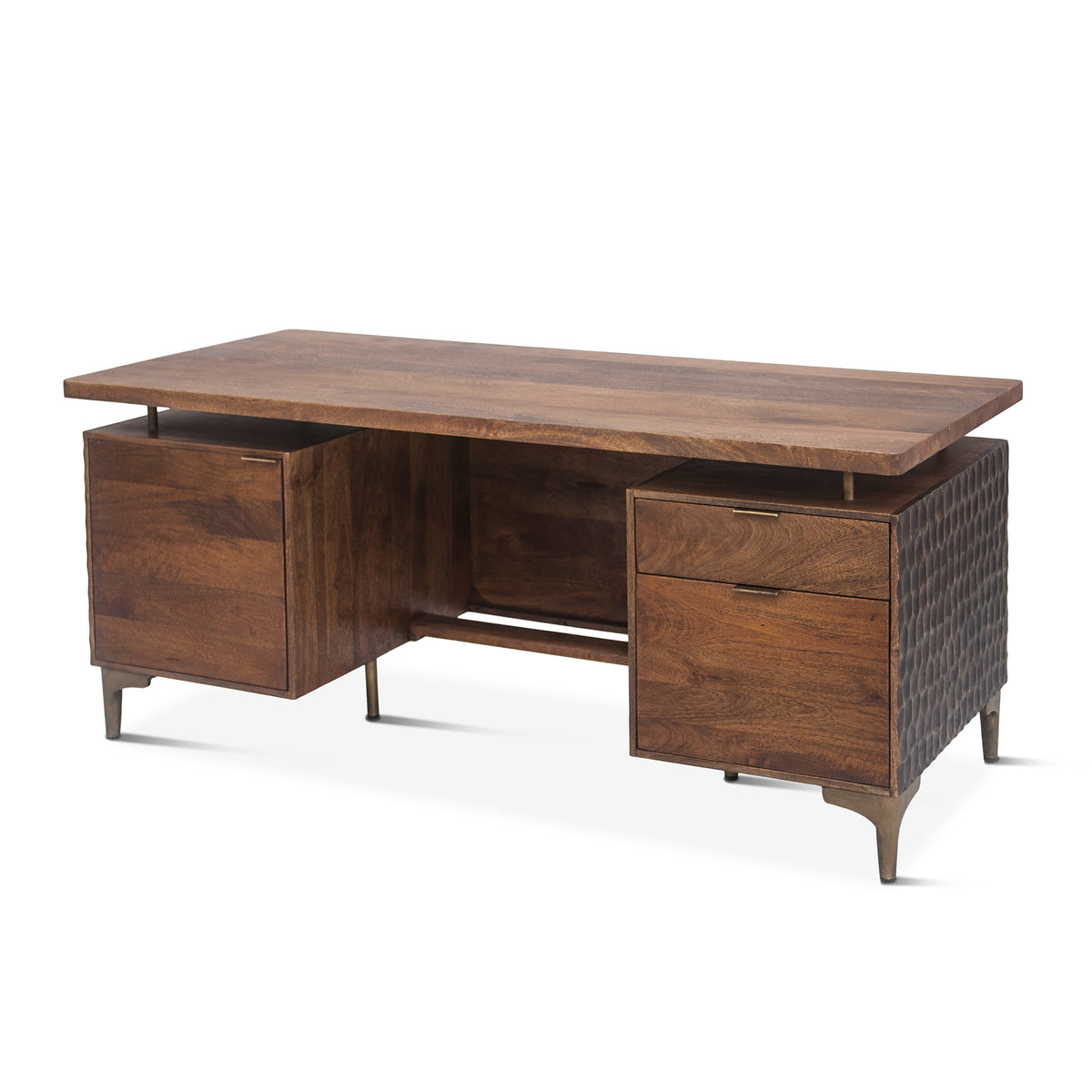 Home Trends Direct Santa Cruz 66" Office Desk — Two Tone