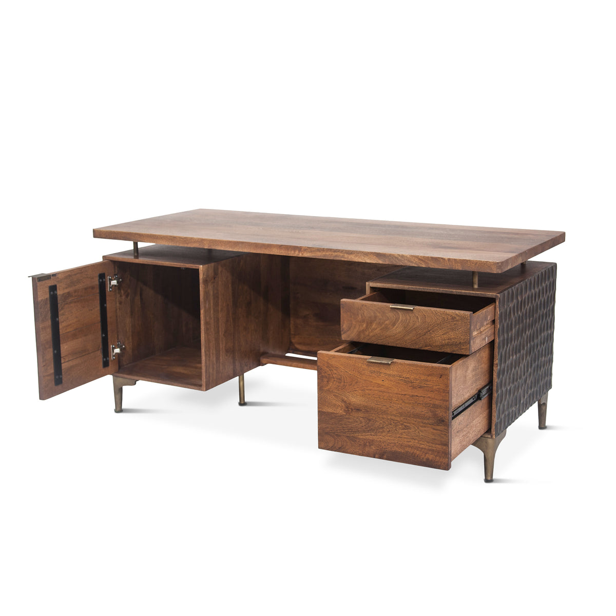 Home Trends Direct Santa Cruz 66" Office Desk — Two Tone