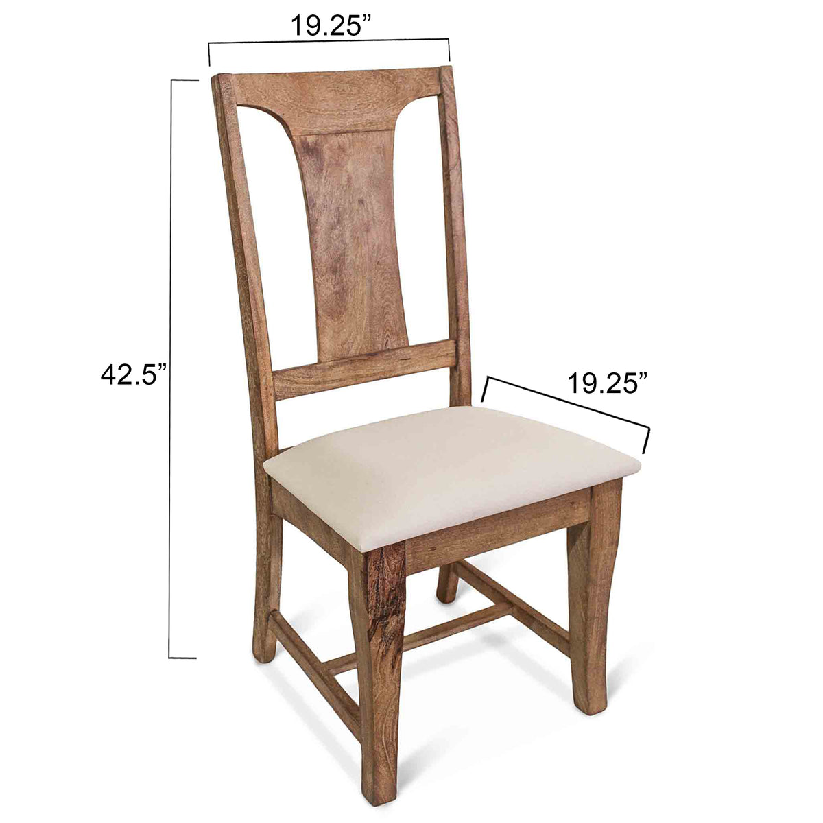 Home Trends Direct San Rafael 18" Upholstered Dining Chair — Antique Oak
