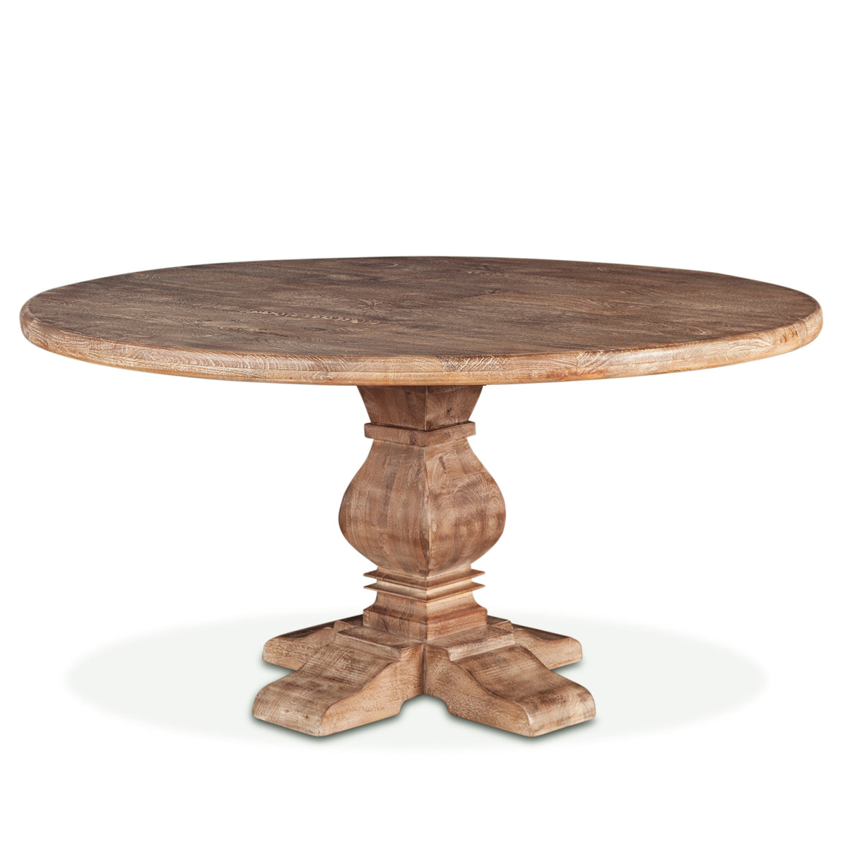 Home Trends Direct San Rafael 60" Round Dining Table — Antique Oak