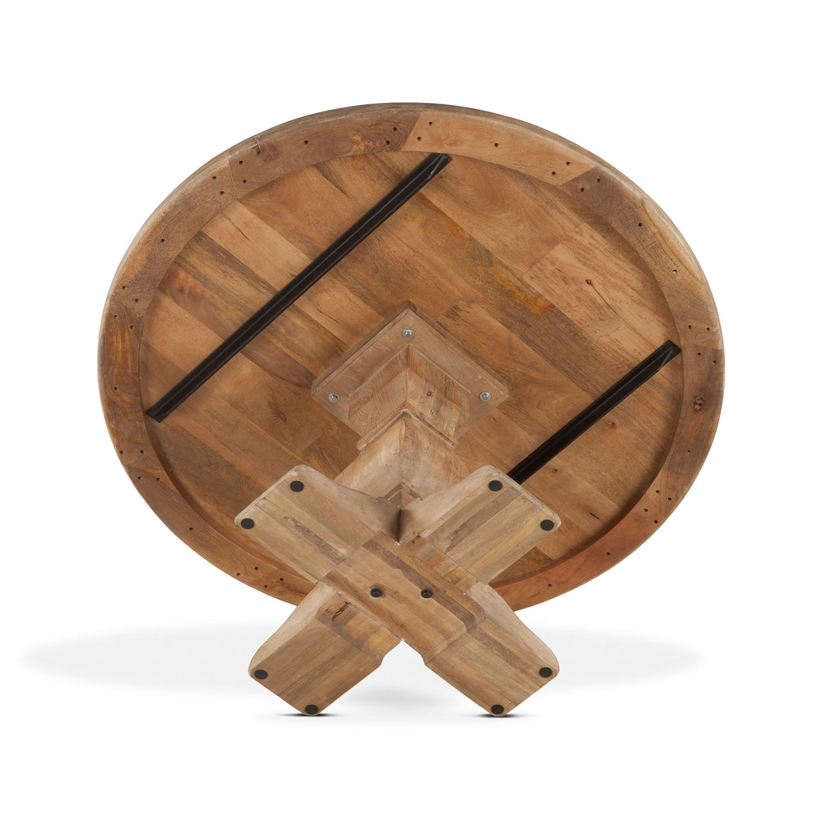 Home Trends Direct San Rafael 60" Round Dining Table — Antique Oak