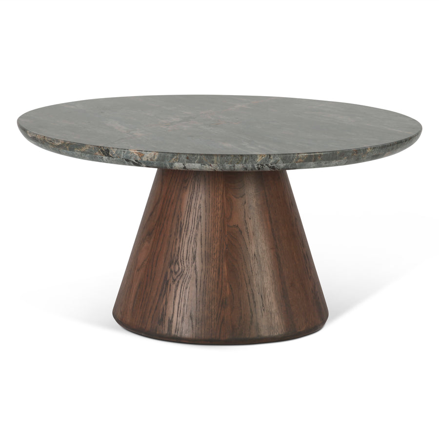 Vista 36" Coffee Table with Lava Marble and Dark Mango Base