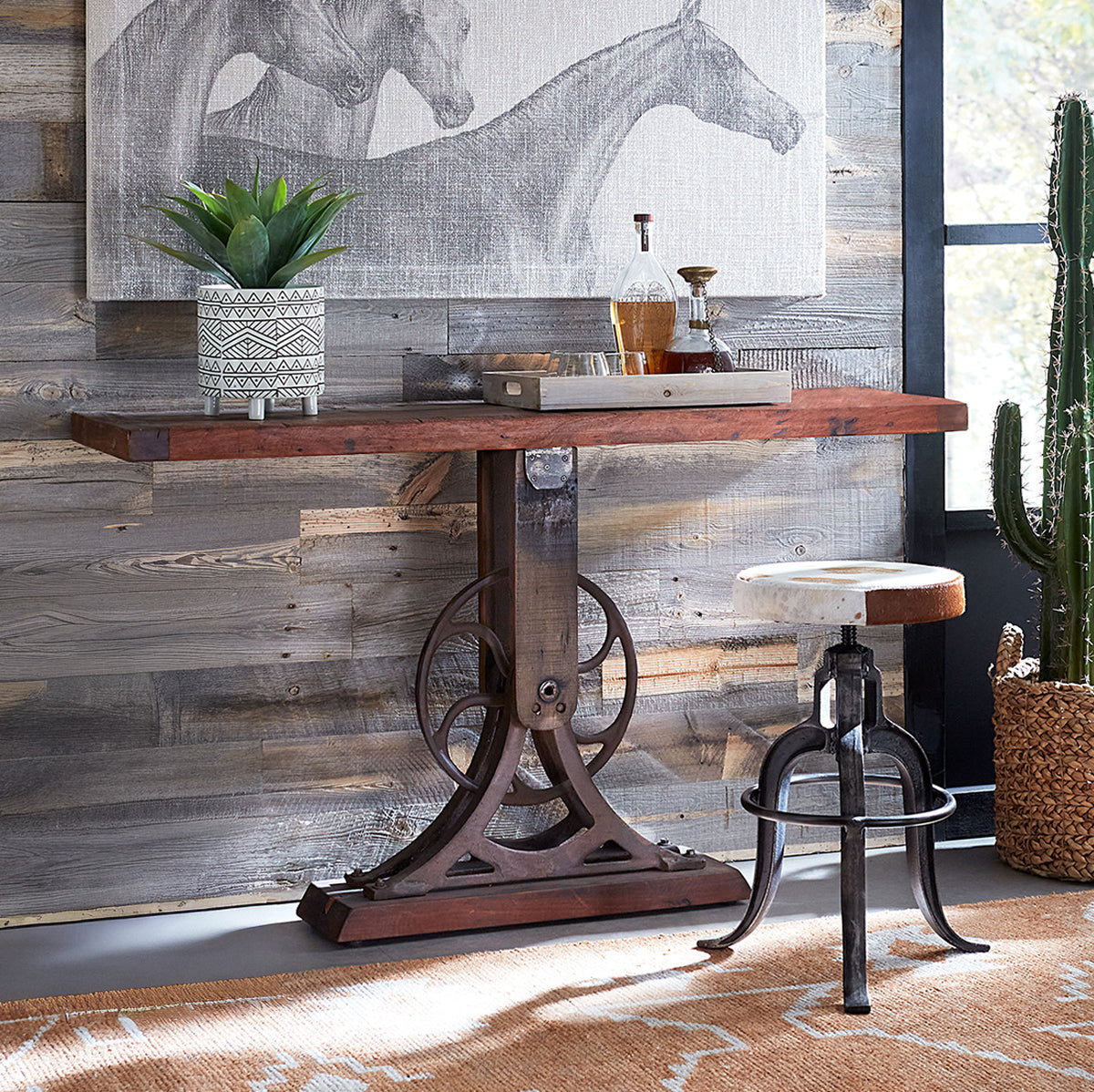 Home Trends & Design Whitley 56" Reclaimed Wood Console Table — Natural